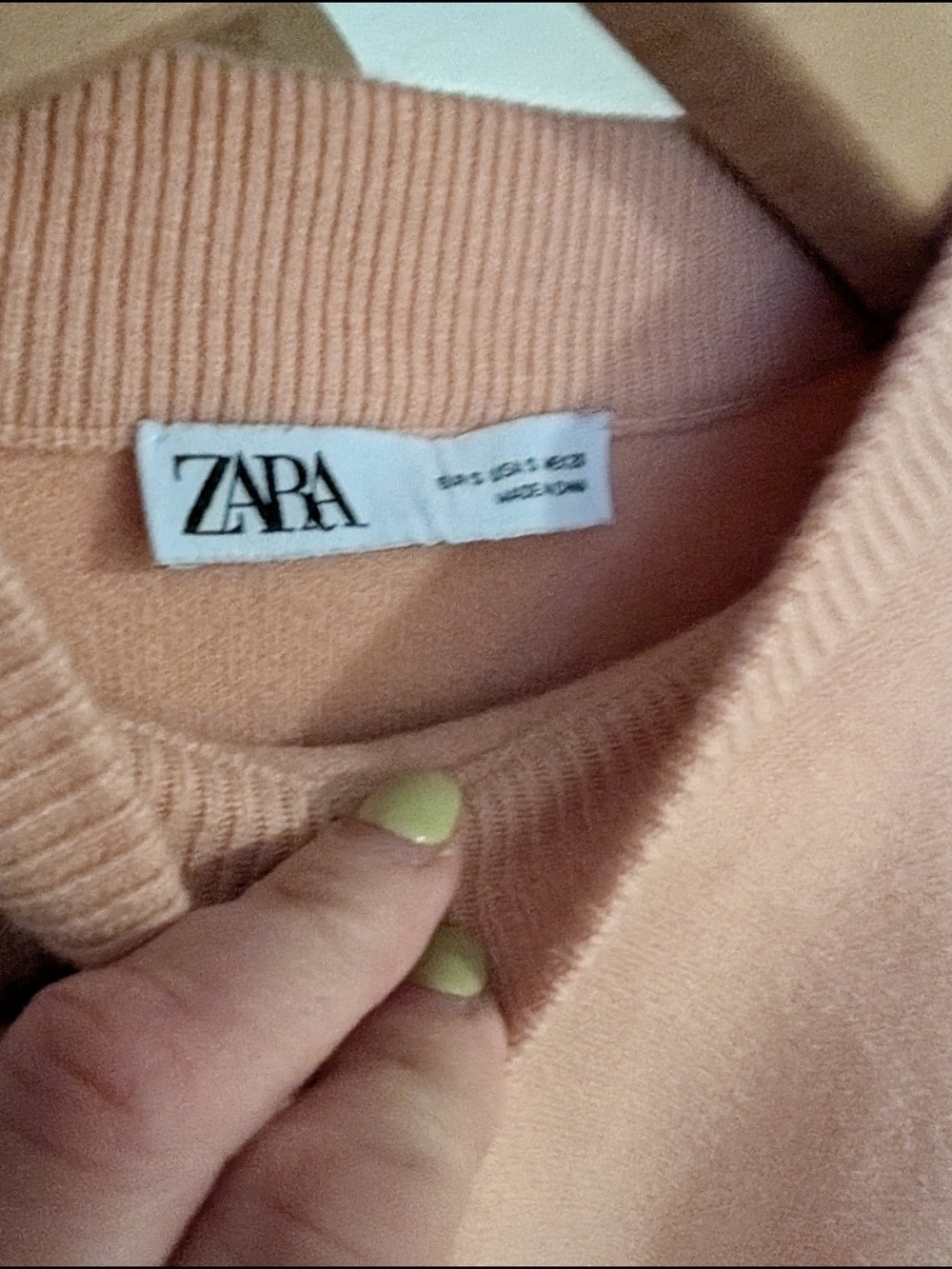 Zara Peach Crewneck Sweater - Picture 5 of 7